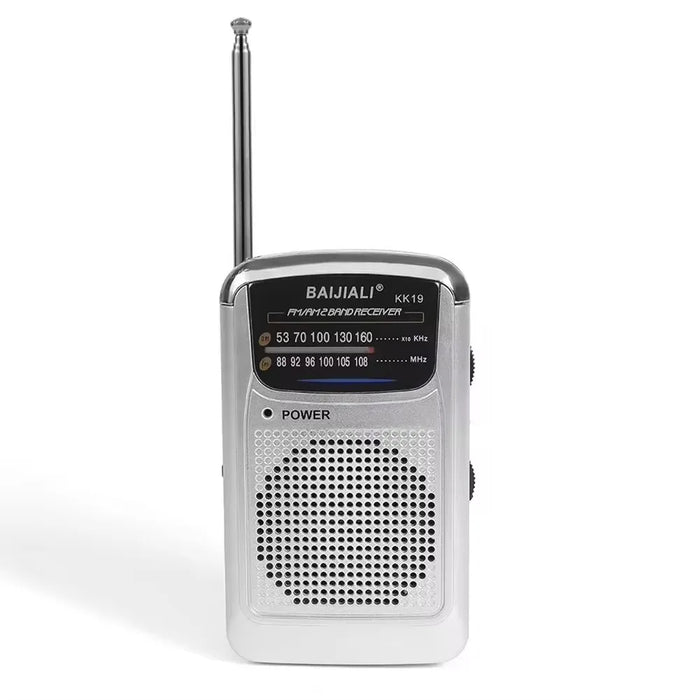 Tragbares Multiband-Miniradio für die Tasche, silberfarben