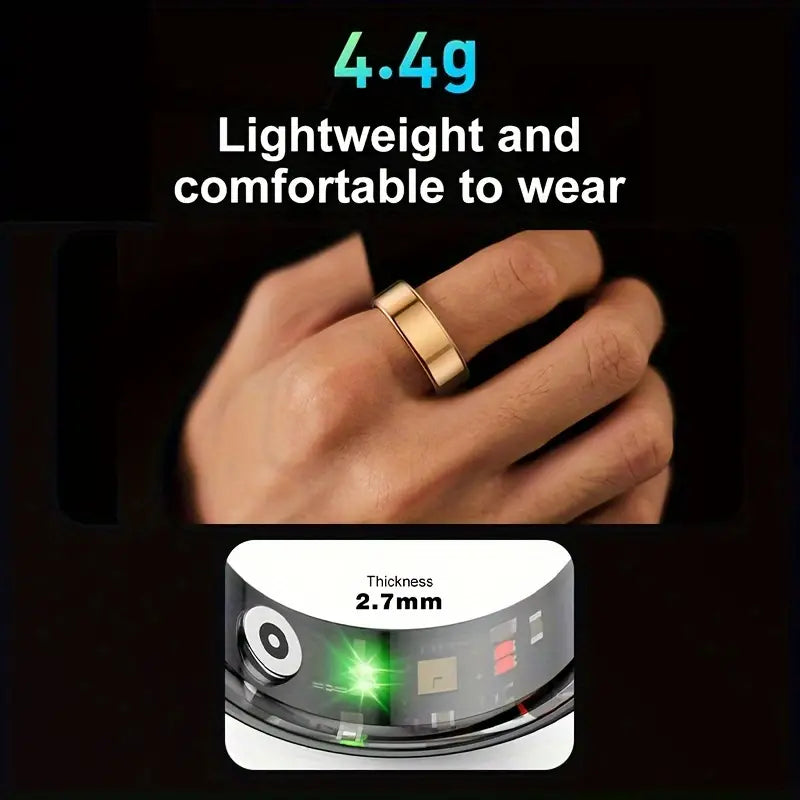Intelligenter Fitnessring aus Edelstahl