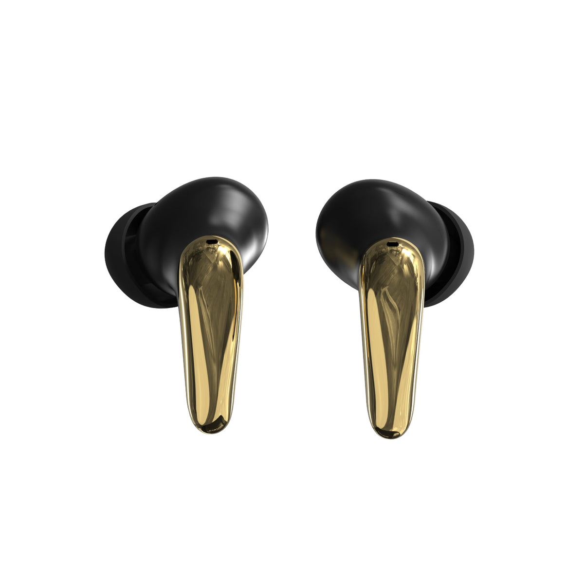 Matte black and gold AIR Focus ANC active noise cancelling earbuds