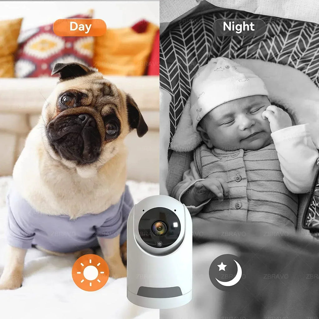 Mini-caméra Wi-Fi à vision nocturne avec fonction babyphone