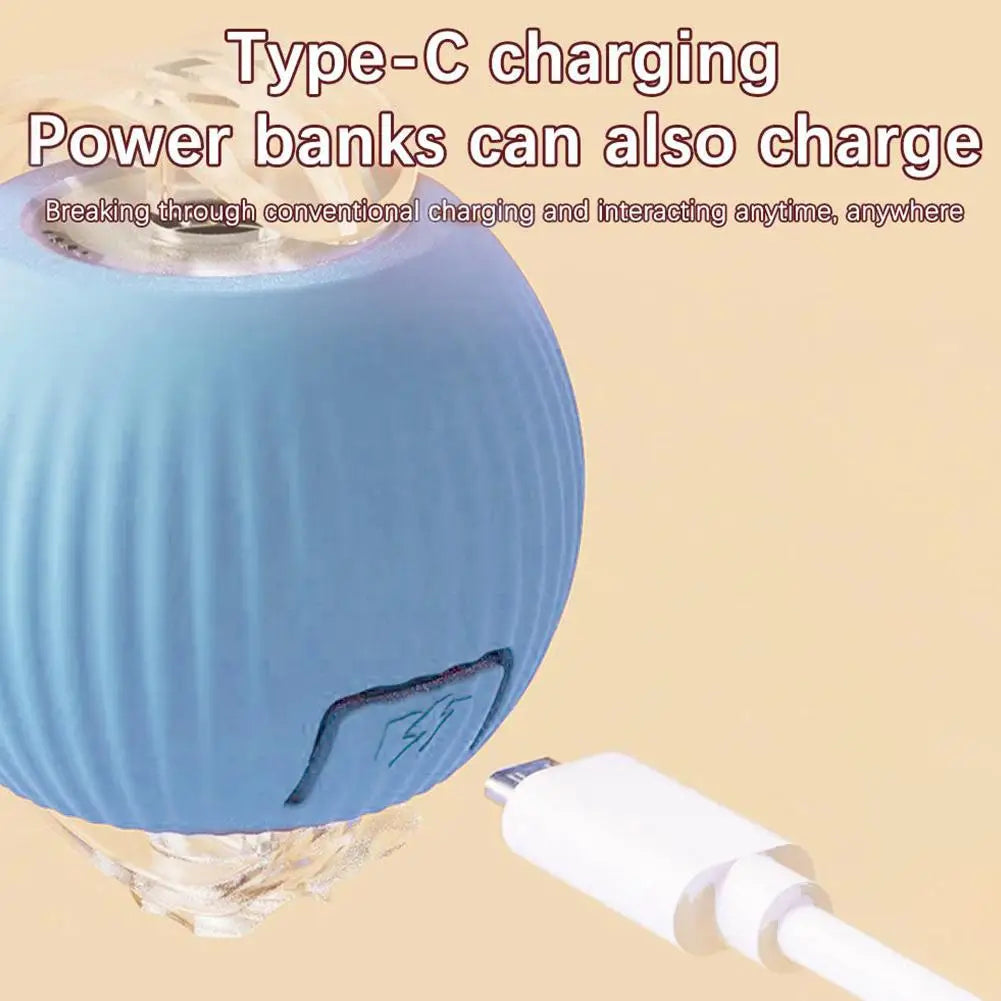 Rechargeable smart cat toy ball