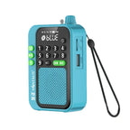 Mini Portable FM Radio Rechargeable Blue-0