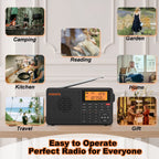 Black portable digital stereo radio
