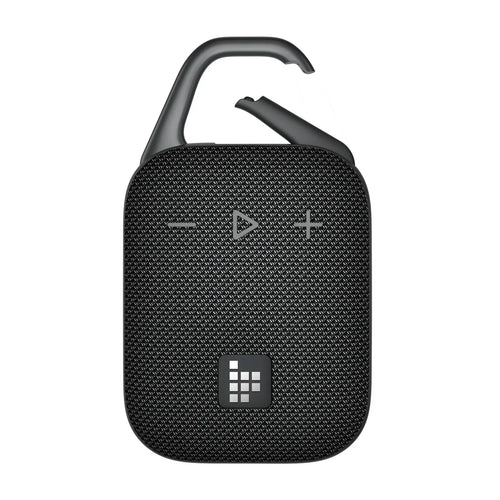 Black Bluetooth speaker with deep bass