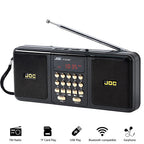 Tragbarer Bluetooth-Lautsprecher mit UKW-Radio, schwarz