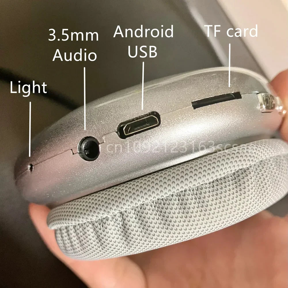 White wireless Bluetooth over-ear headphones