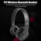Kabellose Bluetooth-Kopfhörer, schwarz