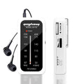 White compact multiband portable radio