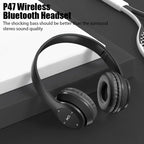 Kabellose Bluetooth-Kopfhörer, schwarz