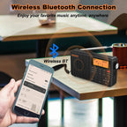 Black portable digital stereo radio