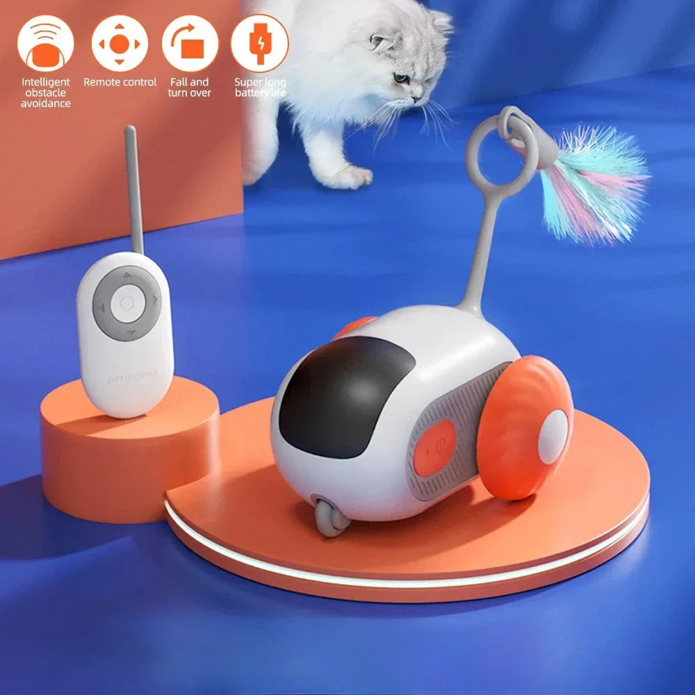 Intelligentes Spielzeugauto für Katzen mit Fernbedienung