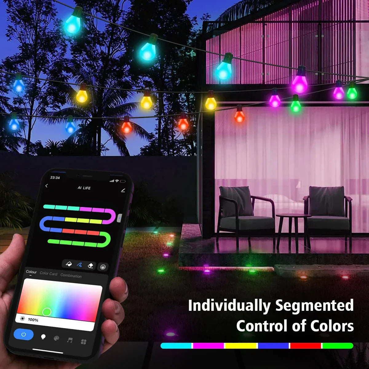 Smart Wi-Fi LED string lights
