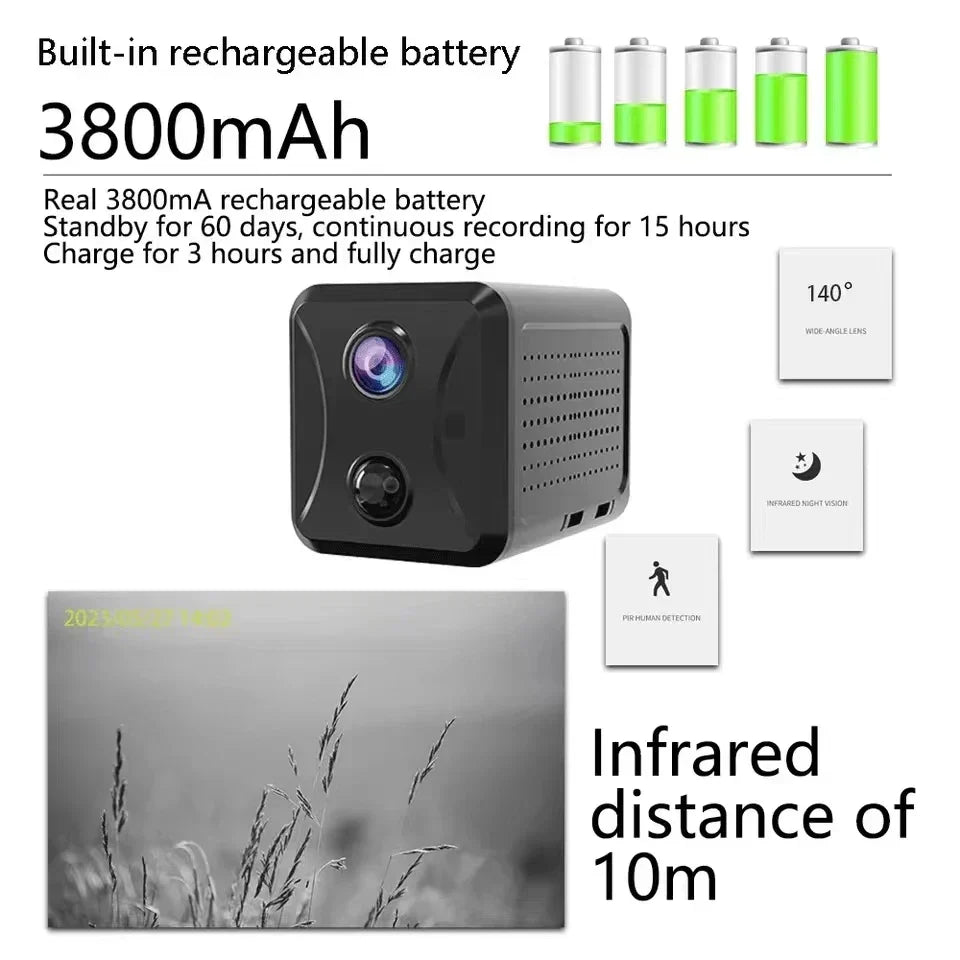Mini 4G/Wi-Fi Ultra HD surveillance security camera