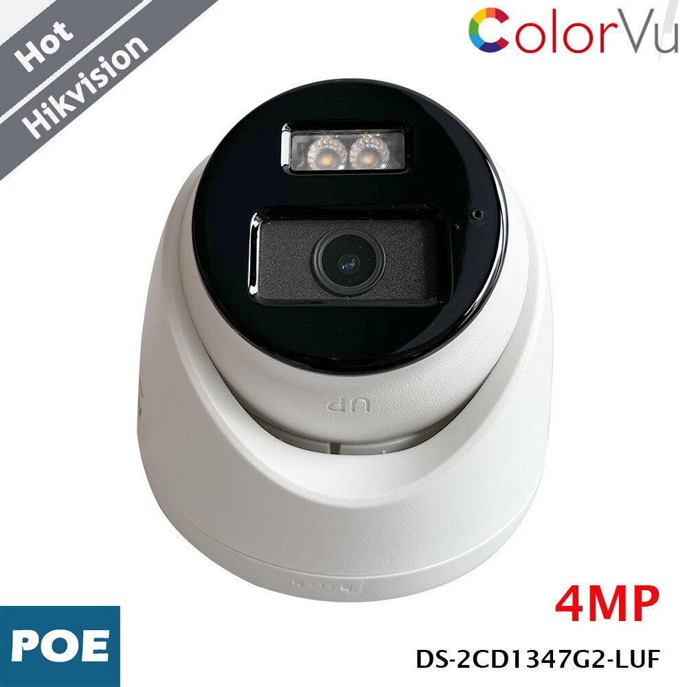 Hikvision ColorVu DS-2CD1347G2-LUF 4 MP camera, MD 2.0 detection, PoE, H.265+