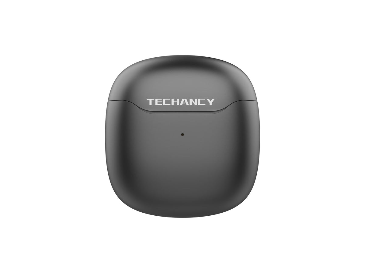 Écouteurs Techancy KP2709 TWS Bluetooth 5.3, 10 m, 5 h de musique, boîtier 320 mAh, noirs
