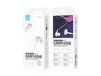 White Techancy TD8022 wired 3.5 mm earphones with microphone