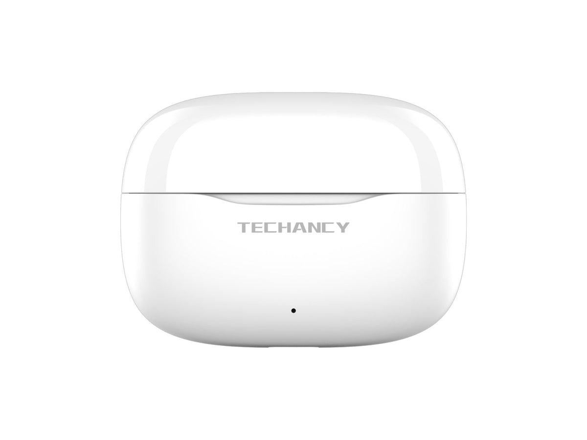 Écouteurs Techancy TWS KP2715 Bluetooth 5.4 avec microphone HD, blancs