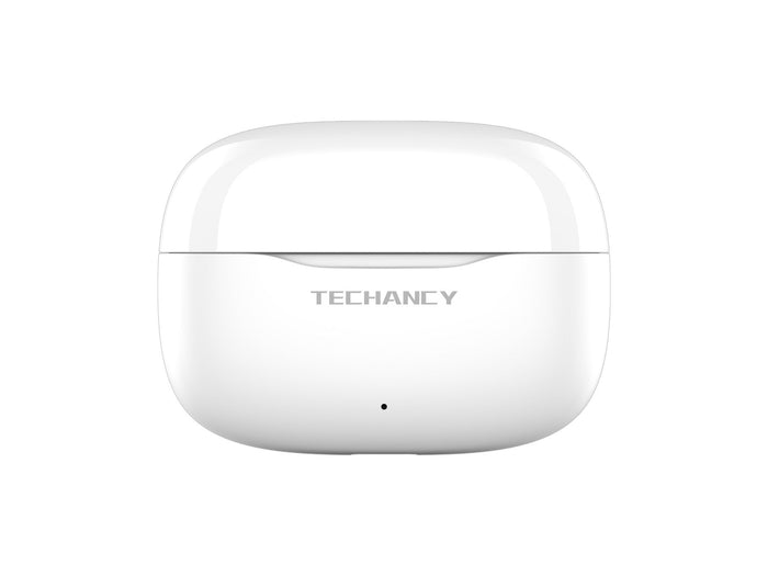 Écouteurs Techancy TWS KP2715 Bluetooth 5.4 avec microphone HD, blancs