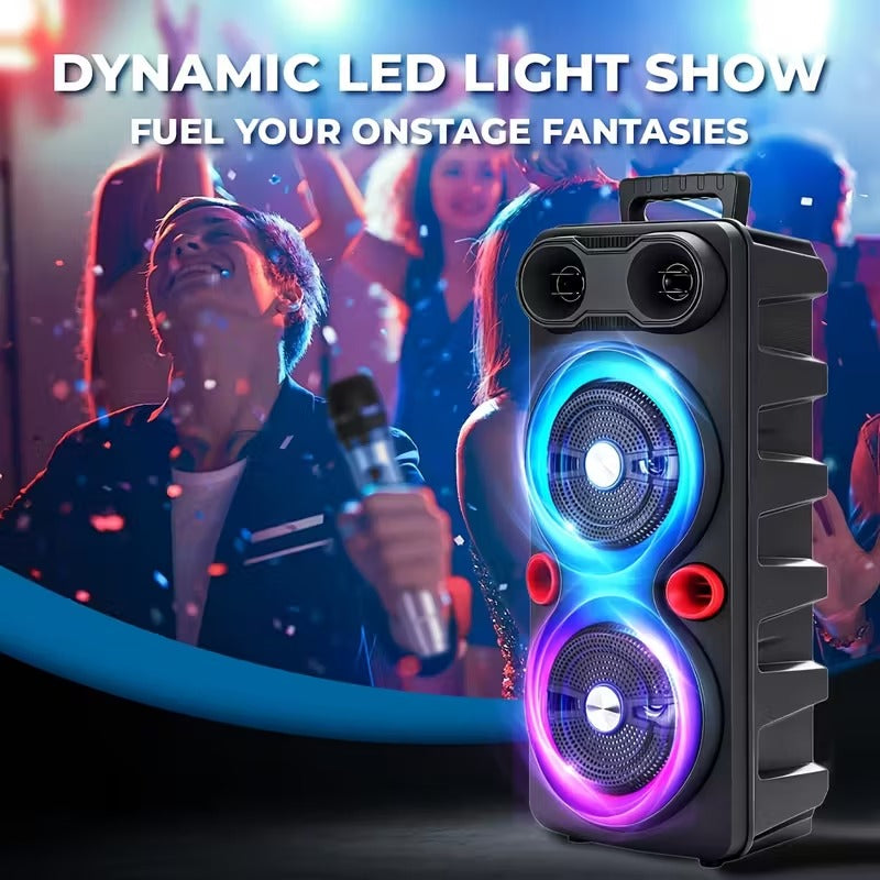Enceinte de fête sans fil à éclairage RGB et basses