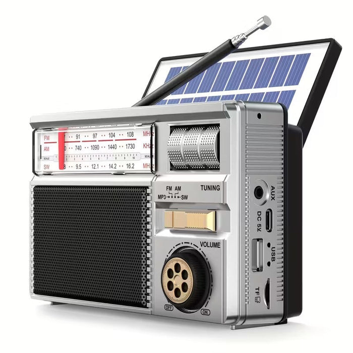 Multifunktionales tragbares Radio FM/AM/Bluetooth/Solar