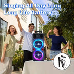 Enceinte de fête sans fil à éclairage RGB et basses