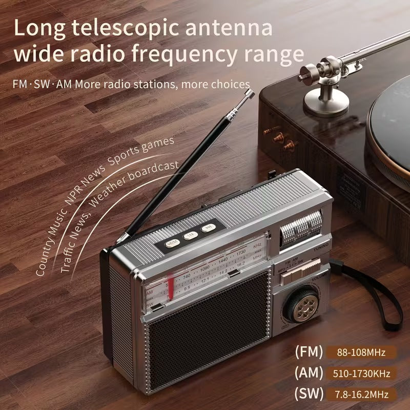Multifunktionales tragbares Radio FM/AM/Bluetooth/Solar