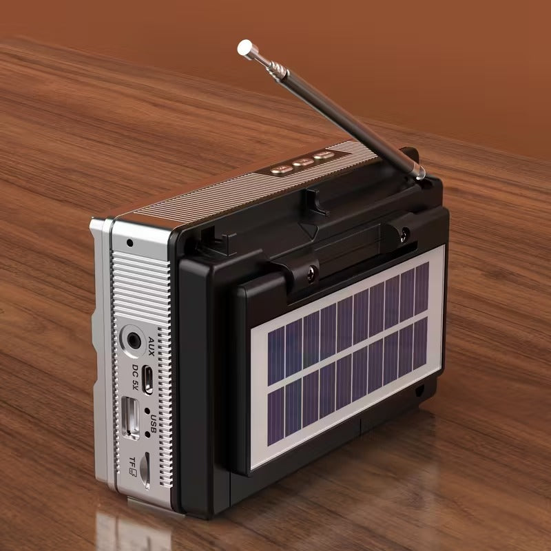 Multifunktionales tragbares Radio FM/AM/Bluetooth/Solar