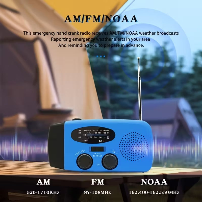 Notfallradio mit Taschenlampe und externer Batterie