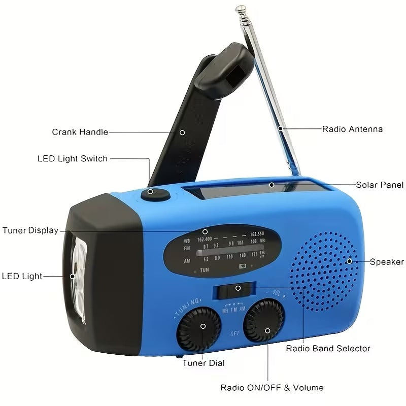 Notfallradio mit Taschenlampe und externer Batterie